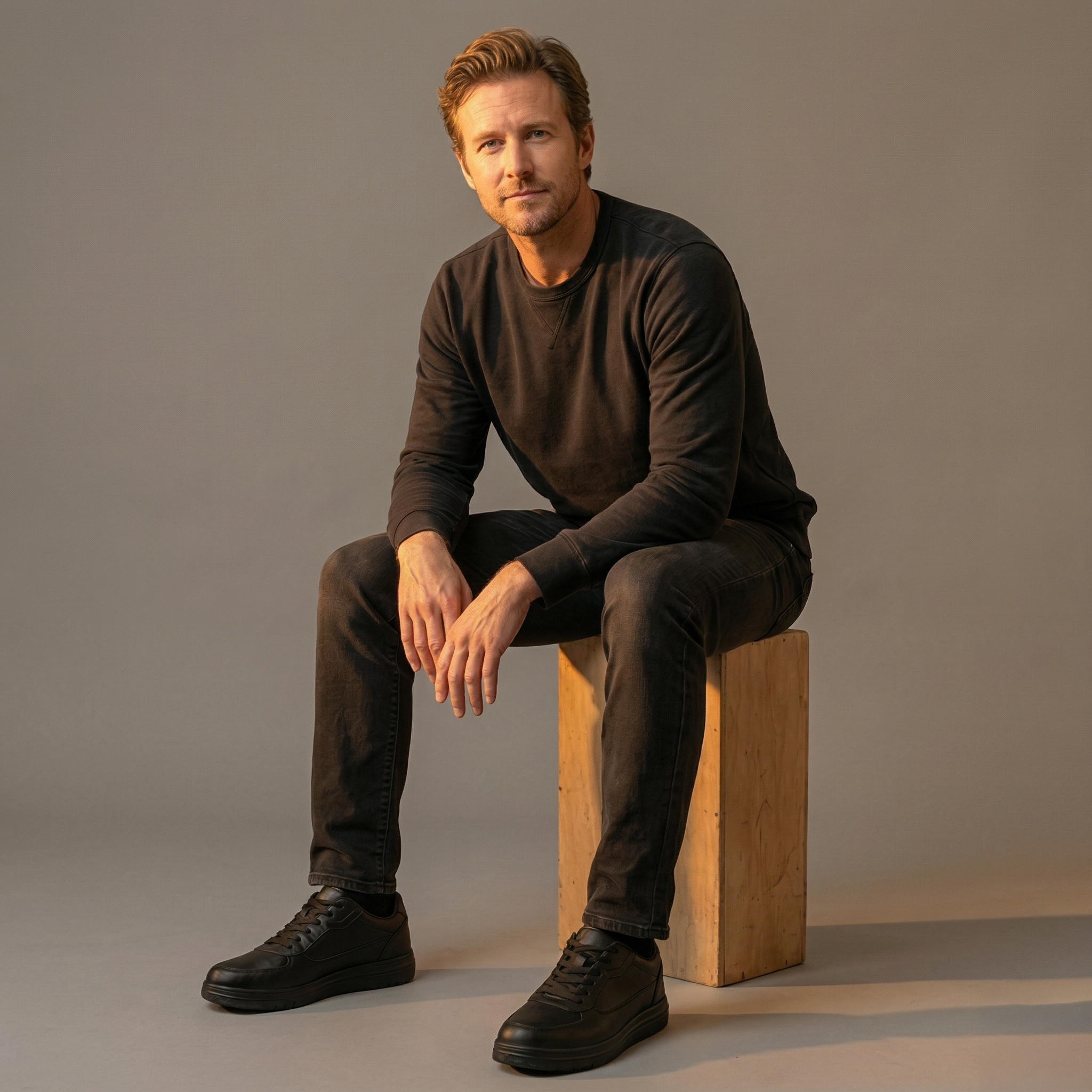 ELEVATESHOES CASUAL ALL BLACK
